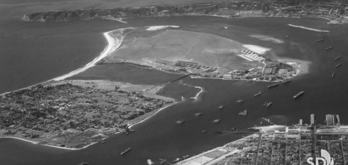 1935 Aerial View of Coronado and North Island