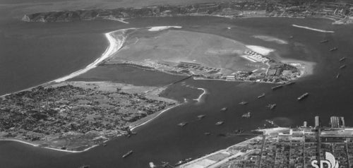 1935 Aerial View of Coronado and North Island