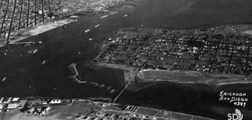 1927 Aerial View of Coronado, North Island, Spanish Bight