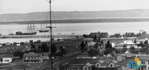 Electric Arc Light over San Diego Barracks in 1886