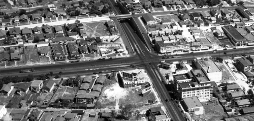 1931 Aerial View of Streetcars Operating in North Park