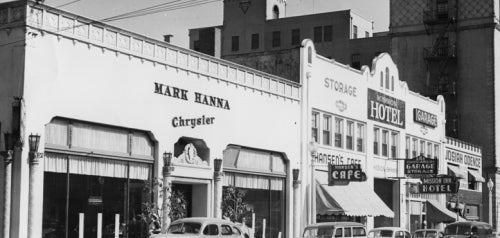 View of C Street between Columbia and India Streets Circa 1941