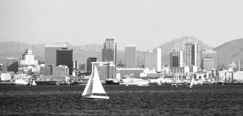 Downtown Skyline, View from Bay in 1976