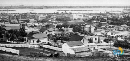 1887 Downtown Scene Looking Southwest