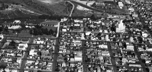 1932 Aerial View of Bankers Hill and Surrounding Areas