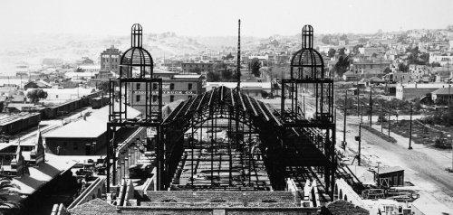 Santa Fe Depot Under Construction in 1914