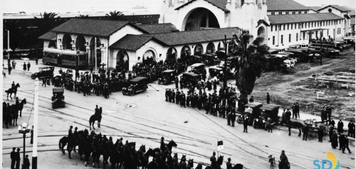 Opening Day of the Santa Fe Depot in 1915
