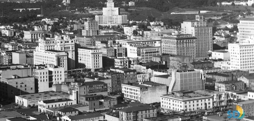 1935 Aerial View of Downtown San Diego