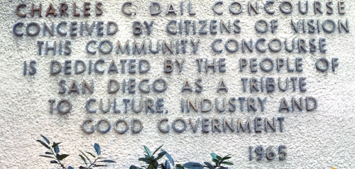 Charles Dail Dedication Wall on the City Administration Building