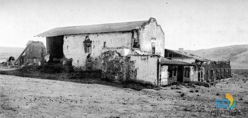Ruins of the Old Mission San Diego de Alcala in 1887