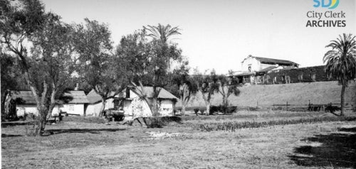 Old Mission San Diego De Alcala taken from the Olive Grove