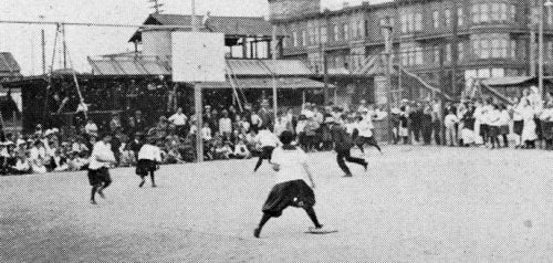 Girls Playing Ball at Rose Park Playground