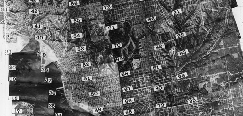 1930 Aerial Collage with Photograph Numbers