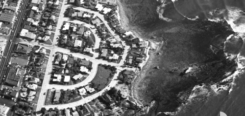 Aerial View of Bird Rock in 1967