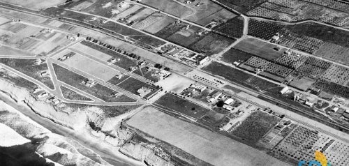 historical aerial photograph Santee, San Diego county, California