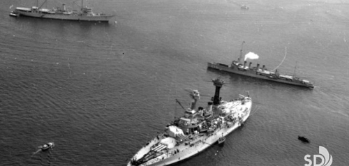 Battleships in San Diego Bay in 1935