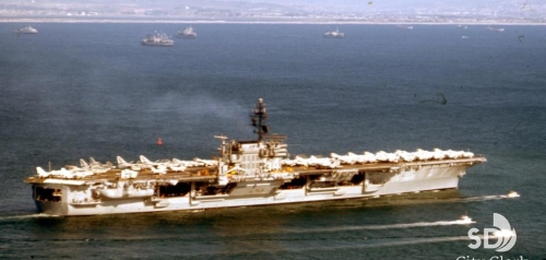 USS Constellation in San Diego Bay