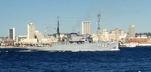 USS Reclaimer in San Diego Bay in 1965