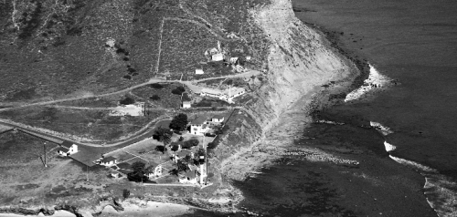 1967 Aerial View of Point Loma, Both Lighthouses