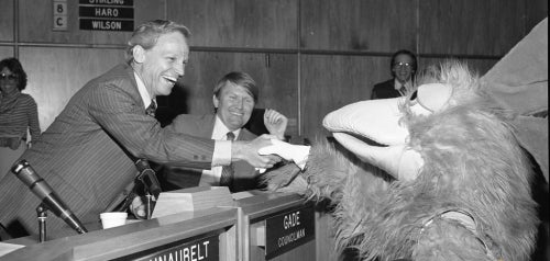 KGB Chicken, Councilmen Tom Gade and Larry Stirling