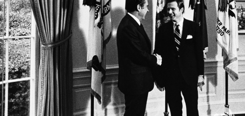 Mayor Pete Wilson with President Richard Nixon