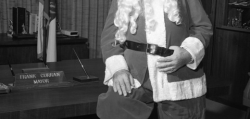 Mayor Curran as Santa Claus in 1968