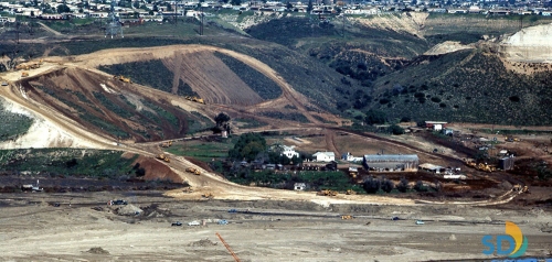 Grading and Dairy on Mission Valley Site of San Diego Stadium