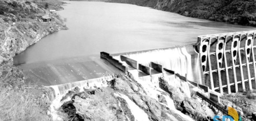 1941 Aerial View of Lake Hodges Dam