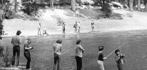 Youth Fishing at Lake Chollas in 1972