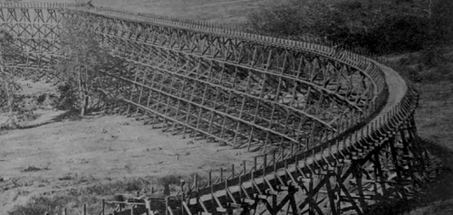 Elevated Flume at Lake Cuyamaca in 1888