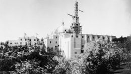 Scafolding Construction of the Tower of the Palace of Science c1911