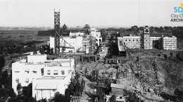 Black and White Construction of Exposition Buildings, c1911