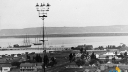 Electric Arc Light over San Diego Barracks in 1886