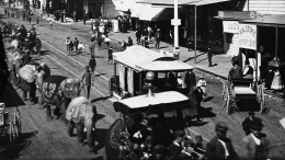 Circus Parade in Downtown in 1887
