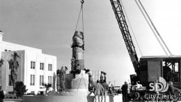 Installation of the Guardian of Water Fountain at County Admin Bldg.