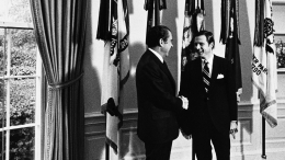 Mayor Pete Wilson with President Richard Nixon