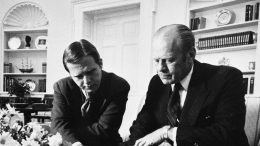 Mayor Pete Wilson with President Gerald Ford