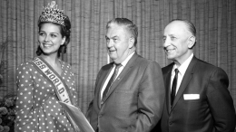 Mayor Curran with 1967 Miss World USA