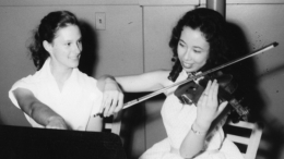 Kathleen Goldkamp and Marie Kwon, 1957 Youth Symphony
