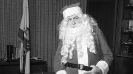Mayor Curran as Santa Claus in 1968