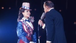 Bob Hope and Miss World Madeleine Hartog Bell