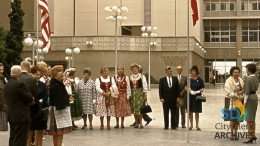 Polish Flag Day Ceremony on the Concourse in 1969