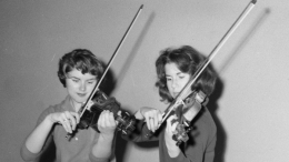Sandra Chuckta and Laurie Kostakis 1960 San Diego Youth Symphony