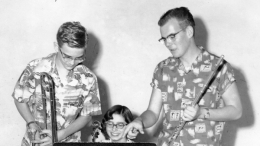 Ted Grove,  Mary Kay Emery, Hugh Solaas, 1957 Youth Symphony