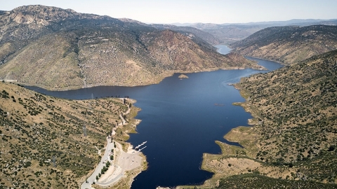 Aerial view of El Capitan Reservoir