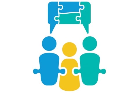 Graphical representation of translation services using puzzle pieces