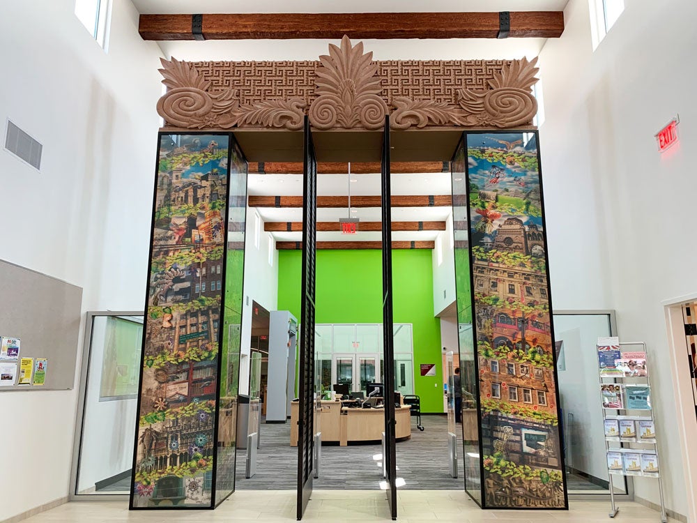 Interior entrance at the San Ysidro Library