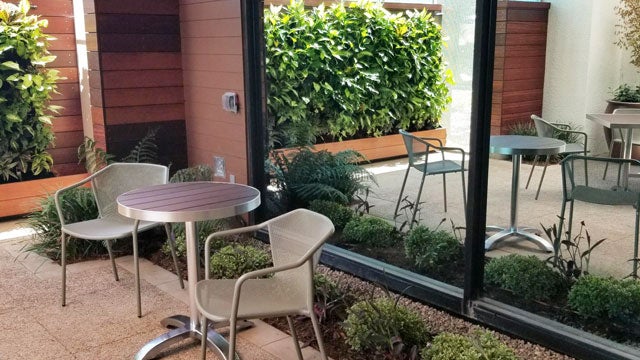 Patio area inside the Tierrasanta Branch Library