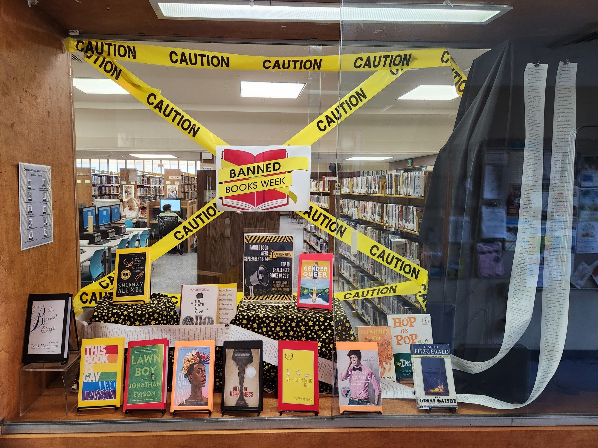 University Community Banned Books Week Display