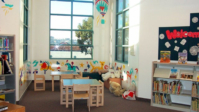 Children's area inside the Carmel Library